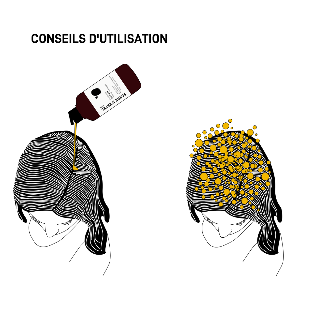 conseils utilisation shampoing anti chute serge d'estel paris