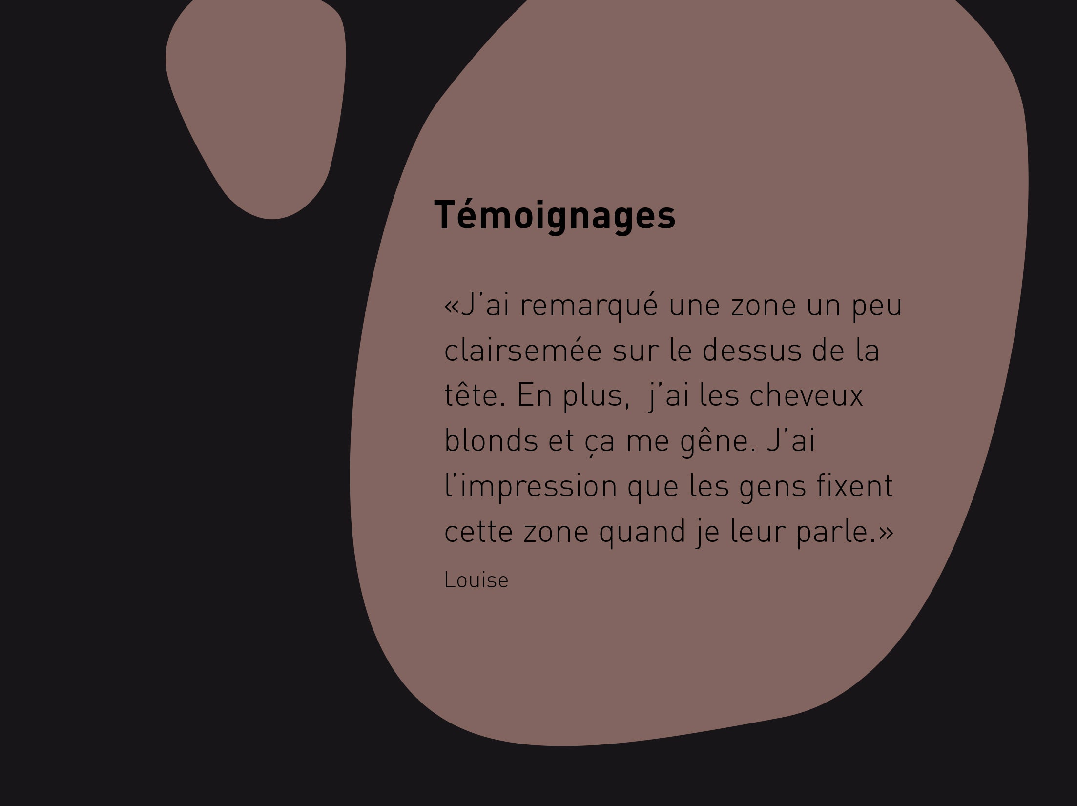 Témoignages chute de cheveux