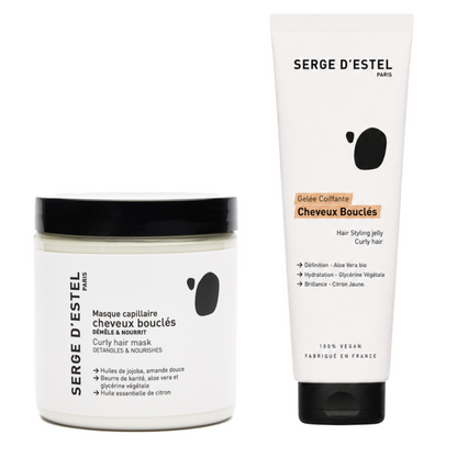 Gel de coiffage et masque cheveux bouclés