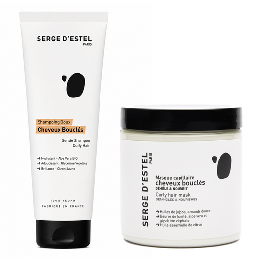 Cheveux Bouclés - Duo Shampoing et Masque - Hydratation Intense