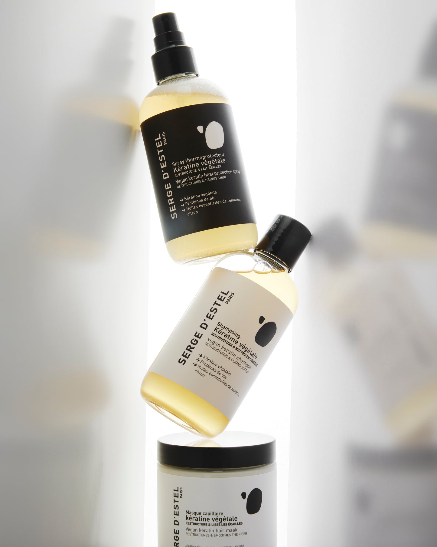 Masque kératine végétale et spray thermoprotecteur