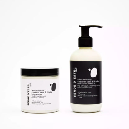 routine creme de coiffage masque cheveux secs et frisés