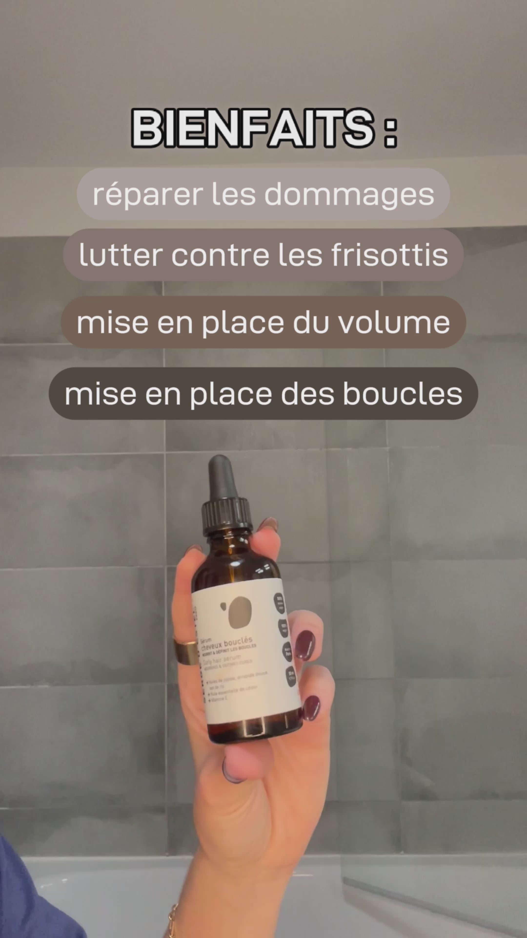 Sérum cheveux bouclés