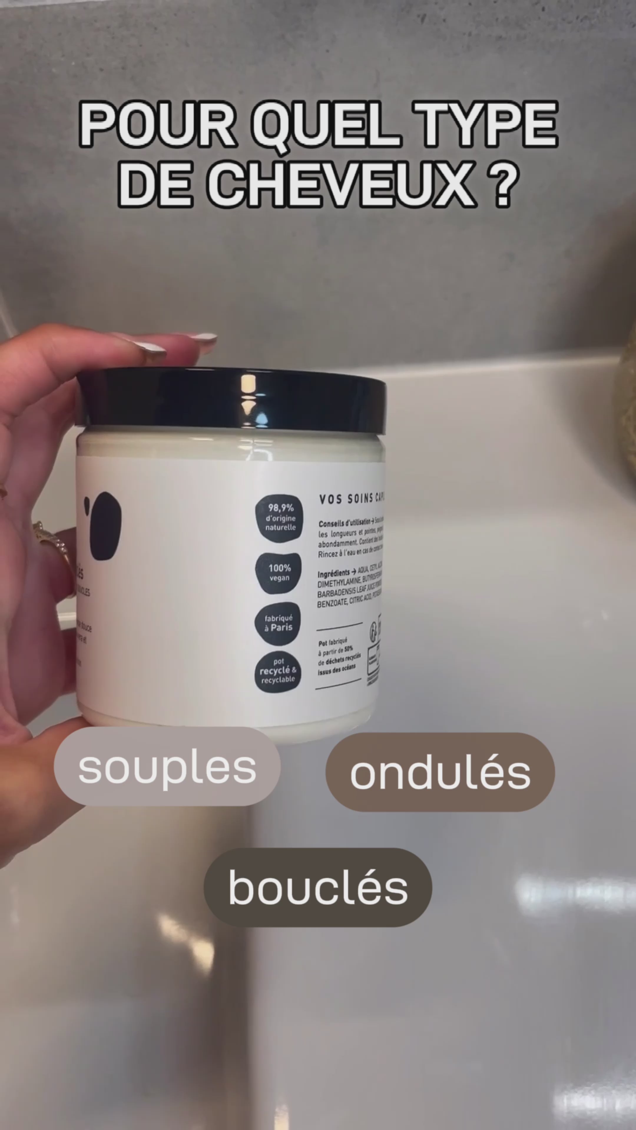 Masque cheveux bouclés